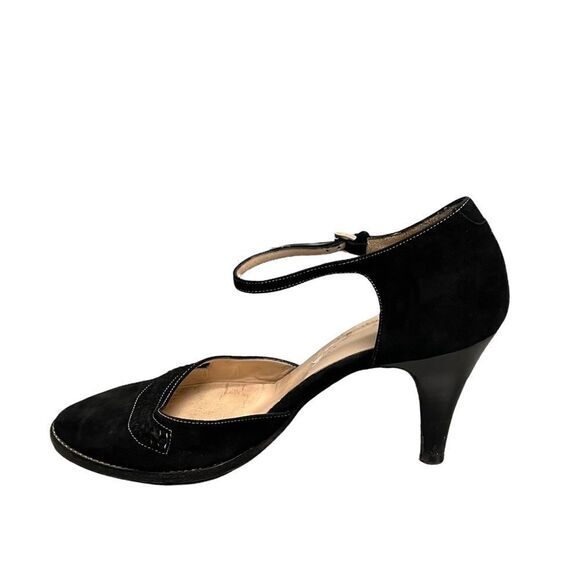 HOBBS London Suede Mary Jane Heels Black 40 - Picture 3 of 10